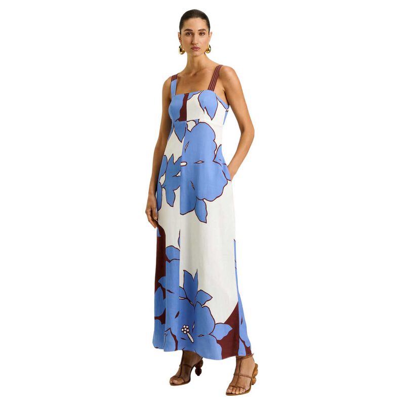 Veronika Maine Lilac Poinsettia Midi Sundress image number 0